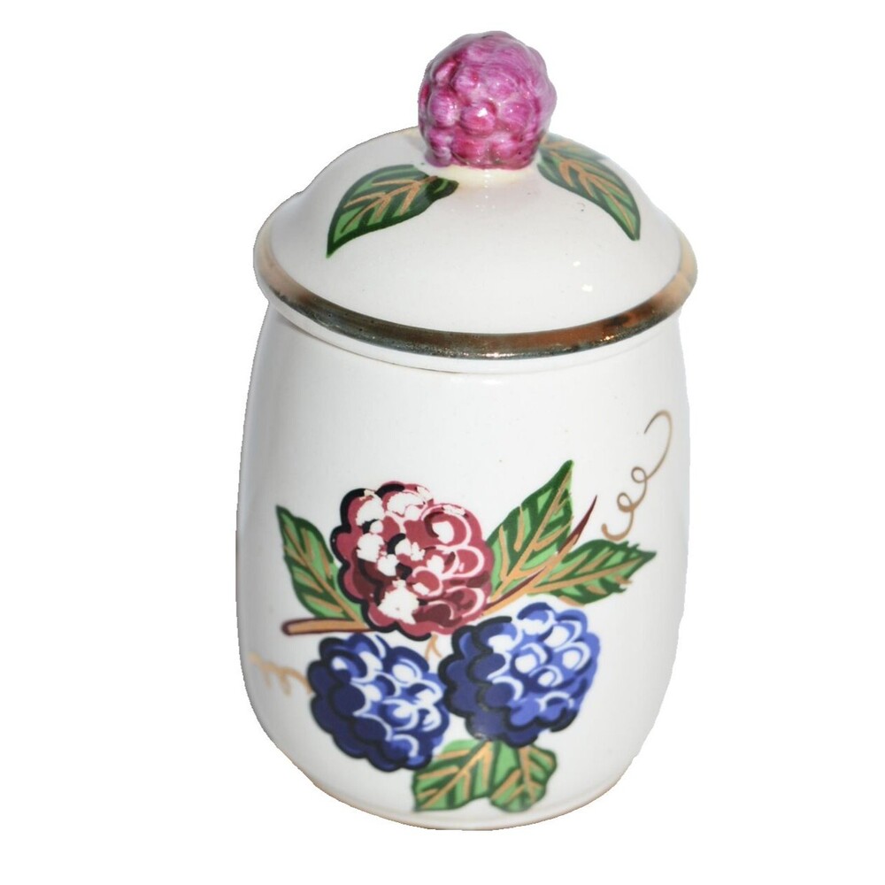 Vtg Knotts Berry Farm Boysenberry Jam Jelly Jar Buena‎ Park CA 5" W/ Lid Japan